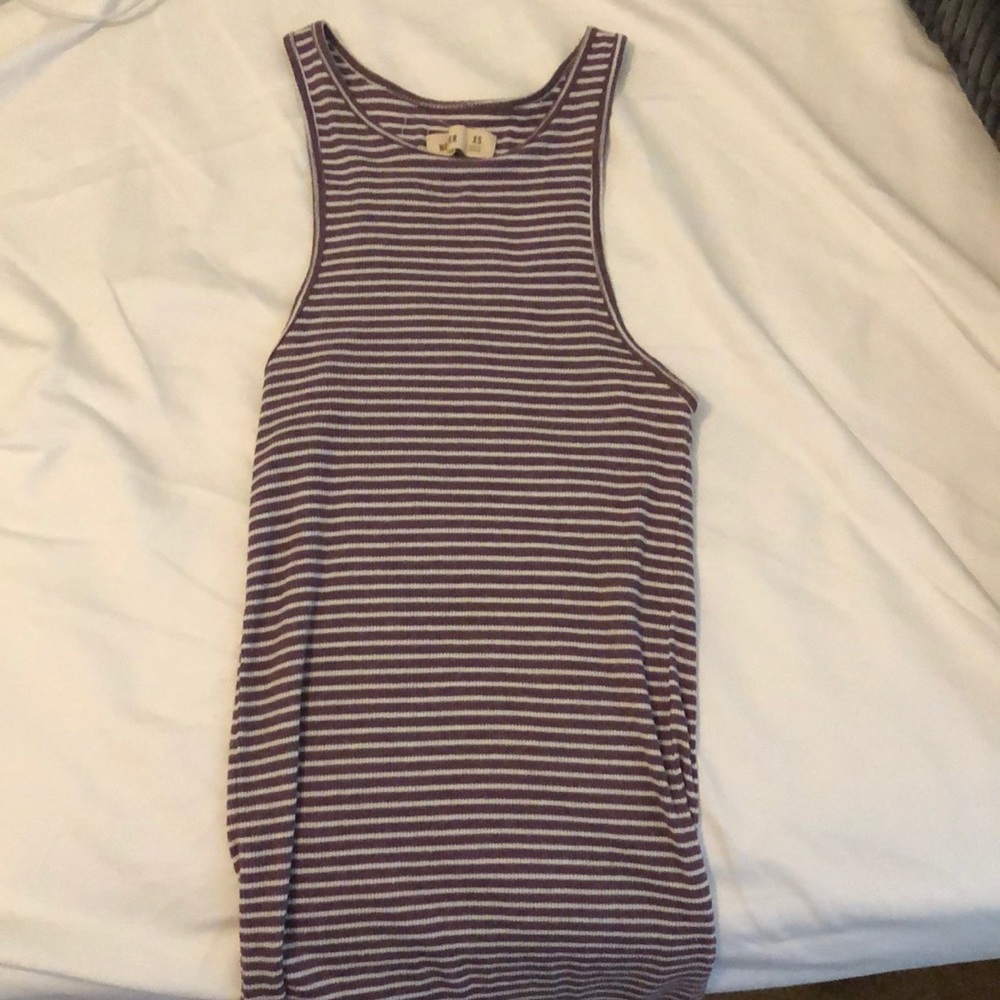Hollister purple striped shirt